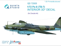 Quinta Studio 1/72 Pe-8 (TB-7) 3D Interior decal #72005 (Zvezda)